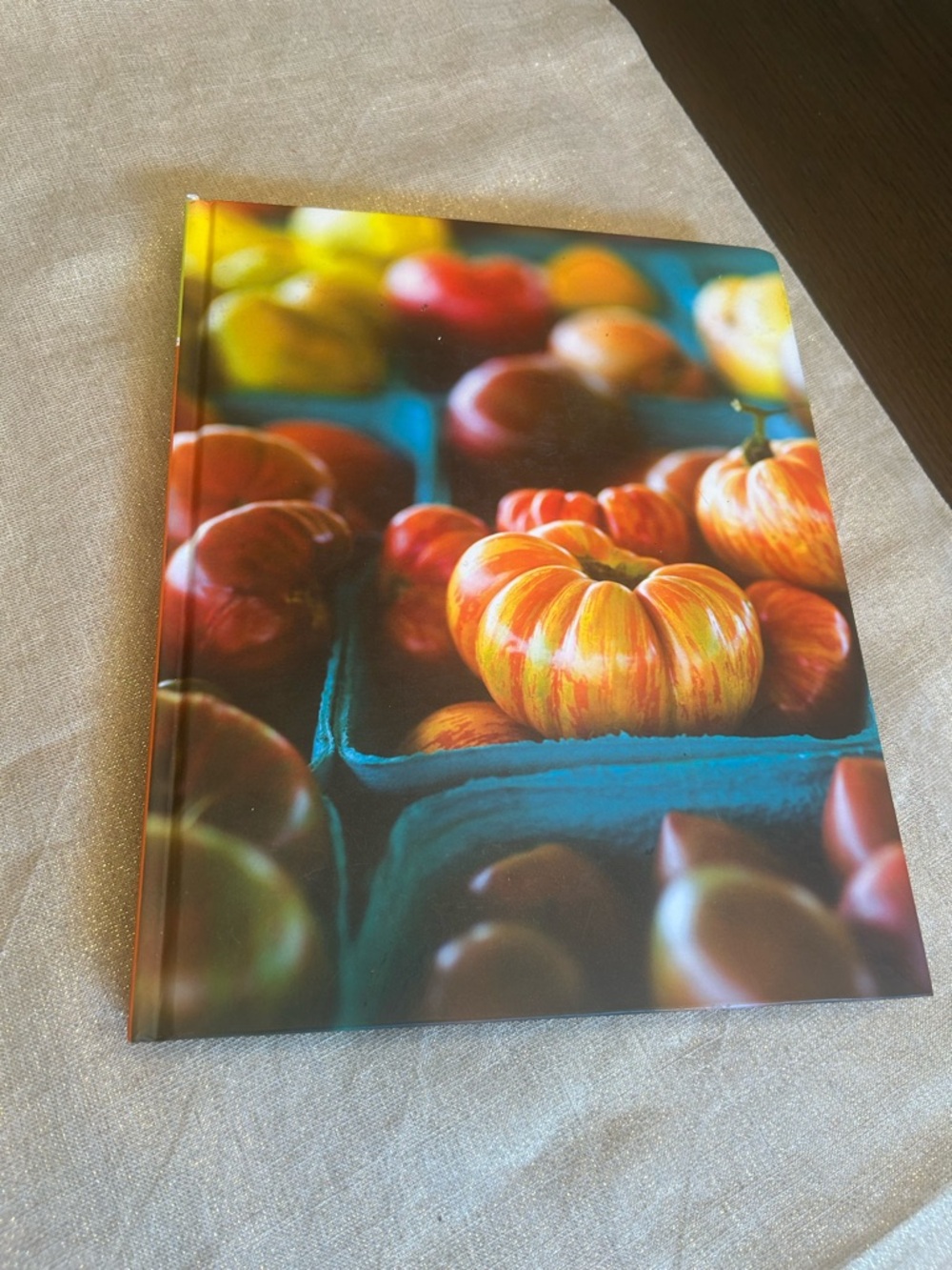 Sur La Table Eating Local Cookbook — Vibrant Orange, Green, Blue Cover
